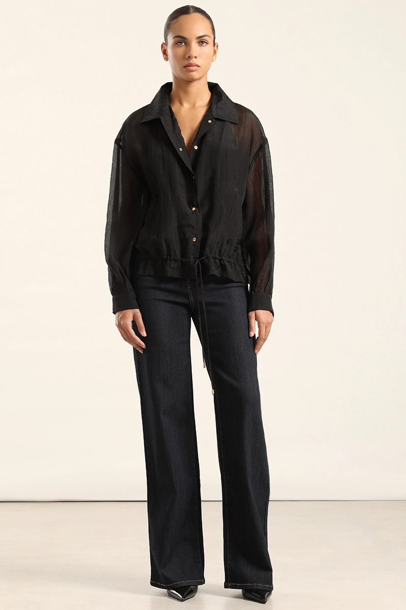 BLUSON BOMBER MIX LYOCELL, NEGRO LIOLA - 2