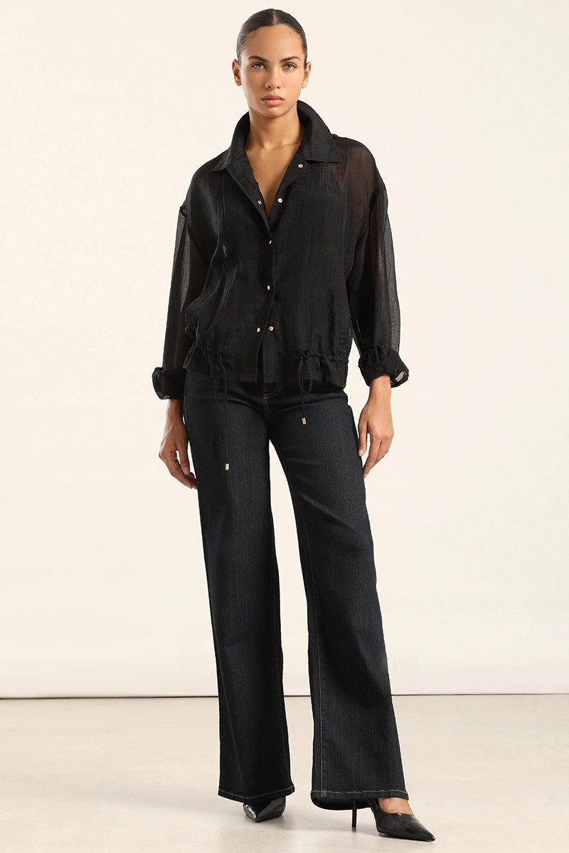 BLUSON BOMBER MIX LYOCELL, NEGRO LIOLA - 7