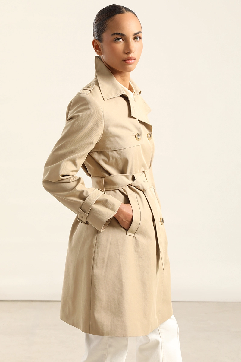 TRENCH CON CINTURON, CAMEL LIOLA - 3