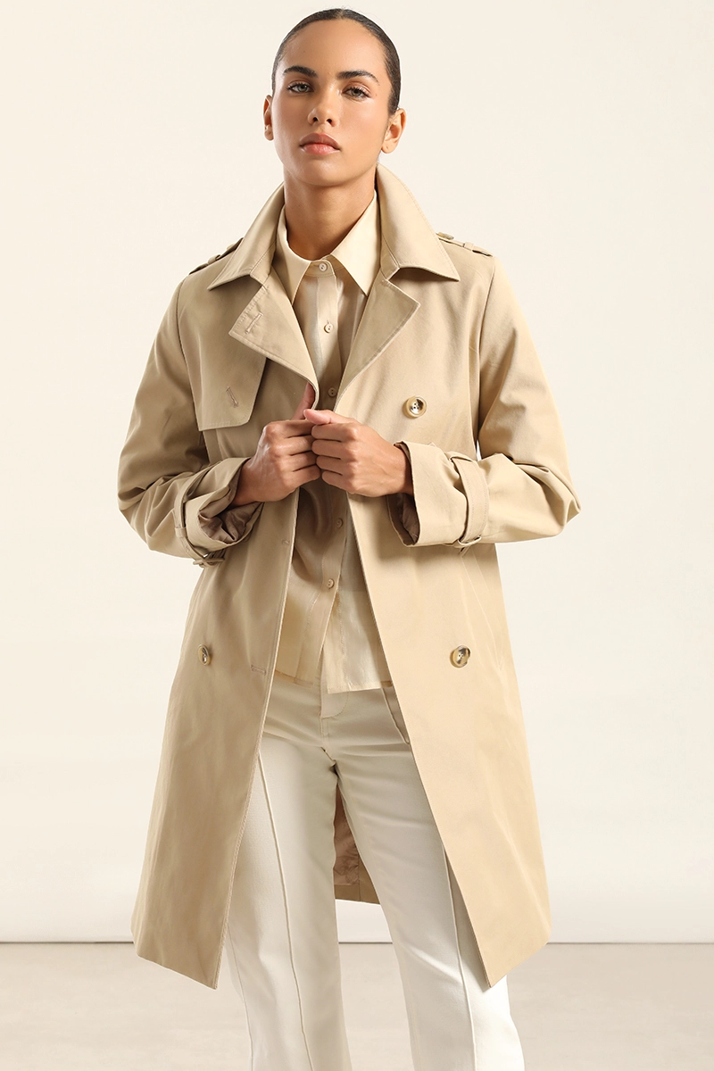 TRENCH CON CINTURON, CAMEL LIOLA - 4