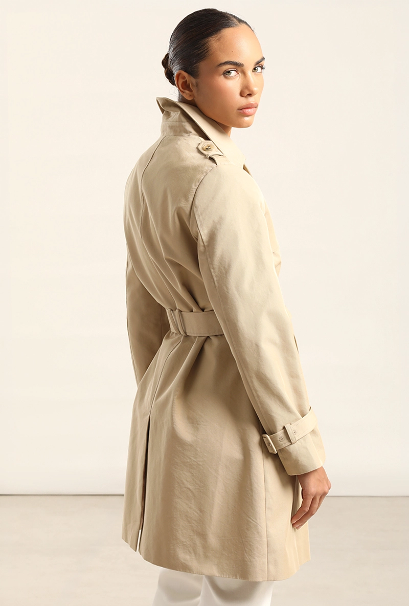 TRENCH CON CINTURON, CAMEL LIOLA - 5