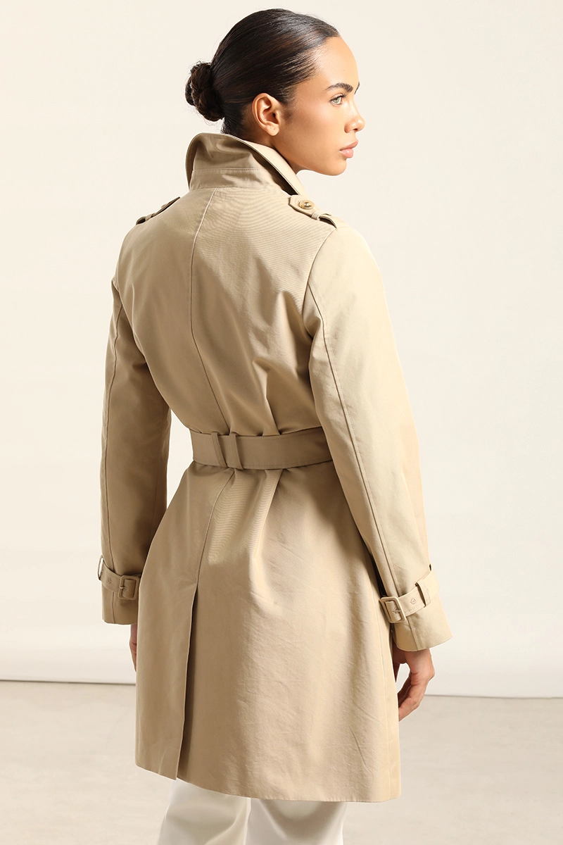 TRENCH CON CINTURON, CAMEL LIOLA - 7