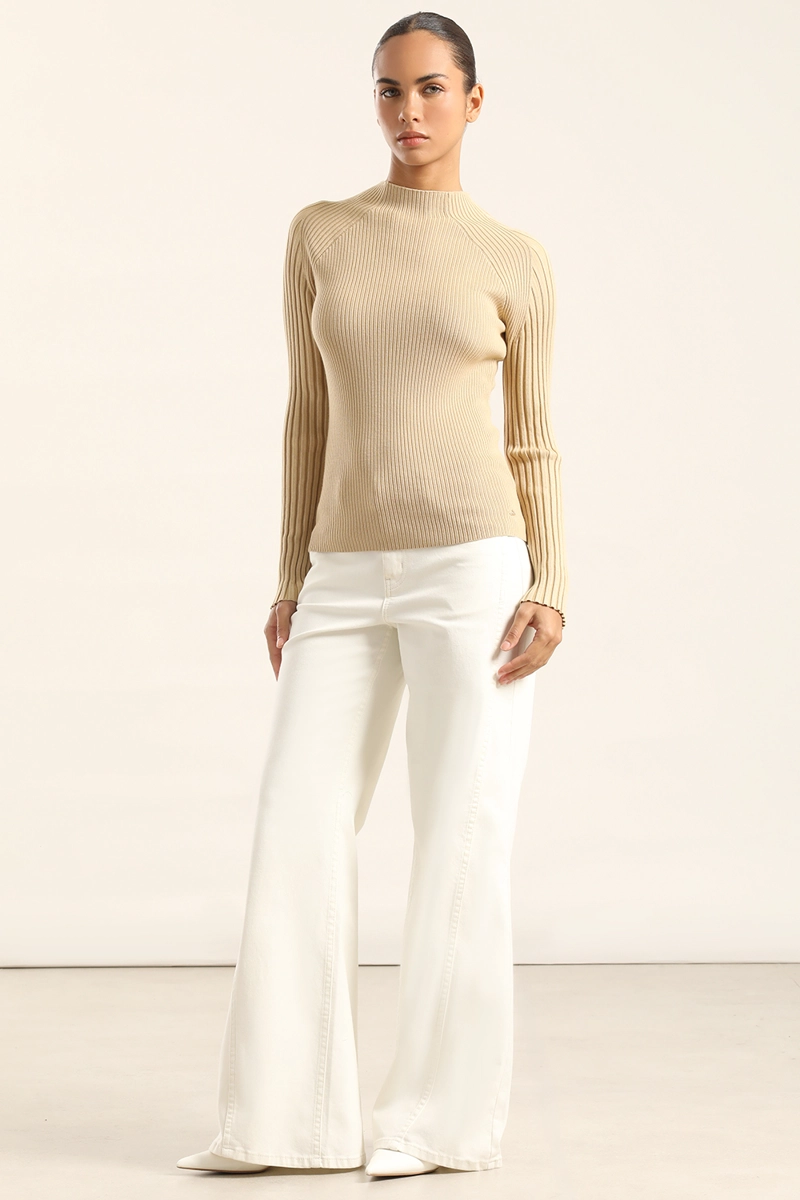 JERSEY PUNTO FANTASIA, BEIGE LIOLA - 2