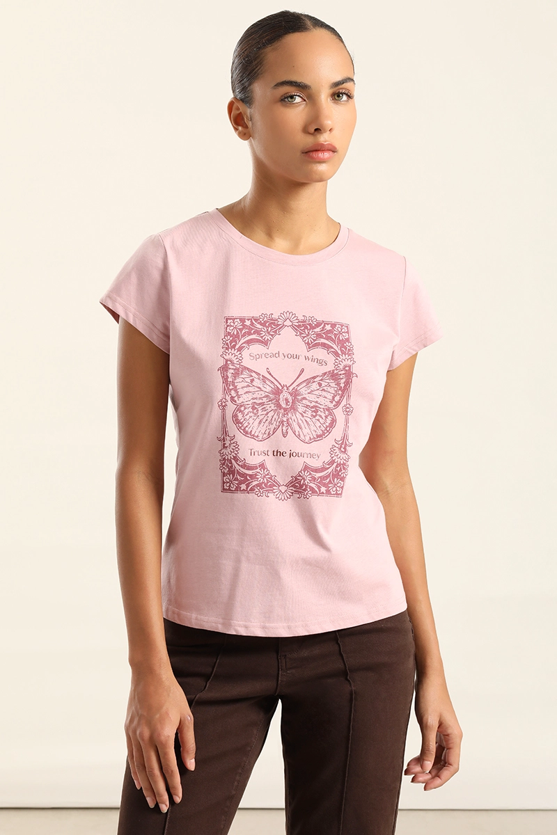 POLERA ALGODON CON ESTAMPADO, ROSA LIOLA - 4