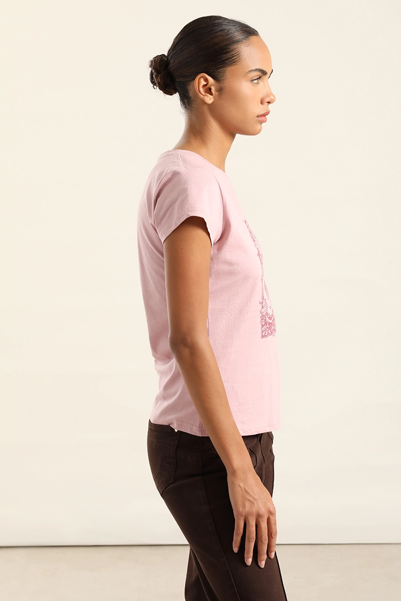 POLERA ALGODON CON ESTAMPADO, ROSA LIOLA - 7