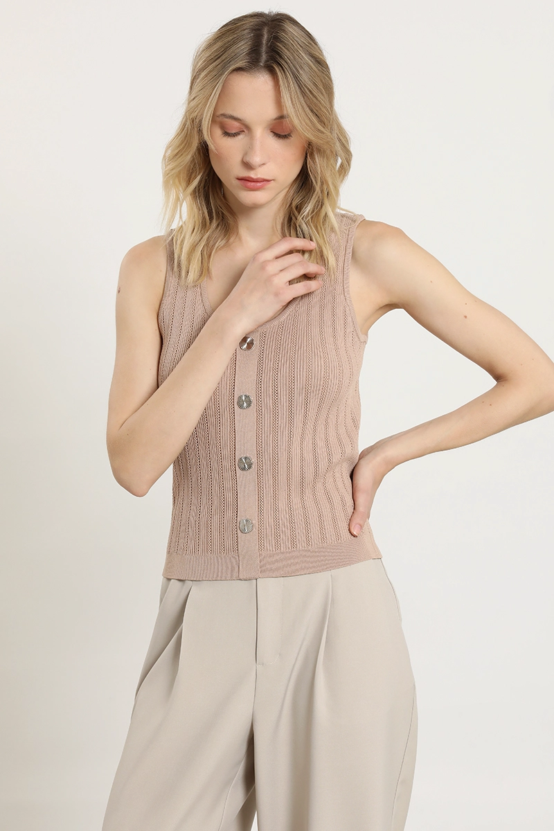 TOP PUNTO, BOTON DECORATIVO, BEIGE LIOLA - 4