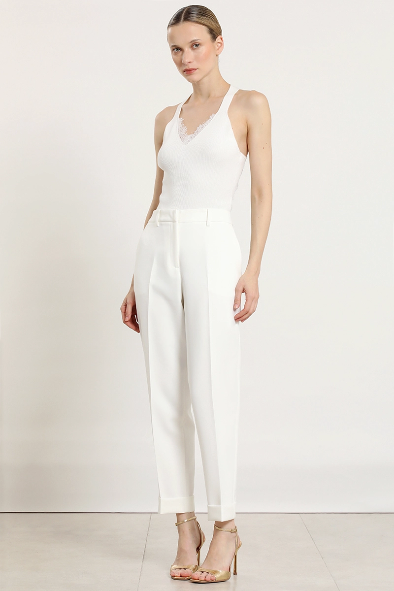 PANTALON SASTRE CON BASTILLA, CRUDO LIOLA - 1