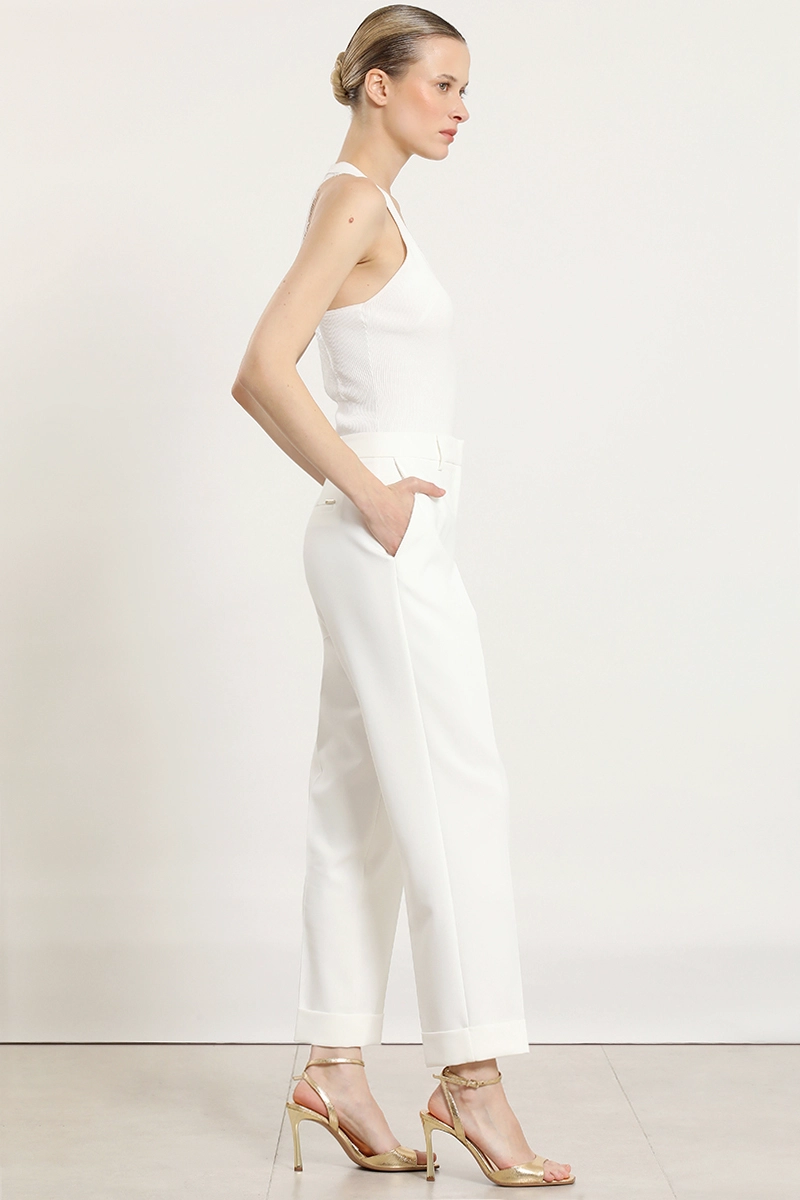 PANTALON SASTRE CON BASTILLA, CRUDO LIOLA - 2