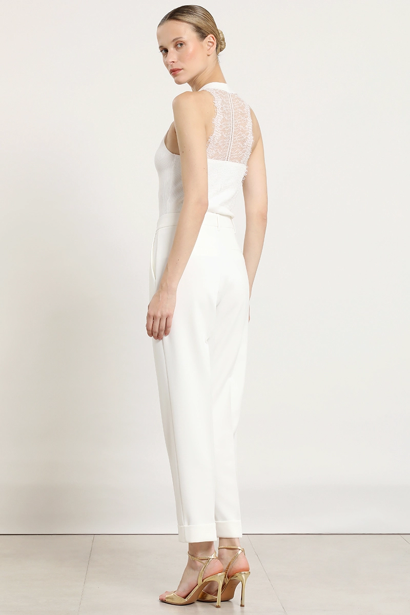 PANTALON SASTRE CON BASTILLA, CRUDO LIOLA - 5