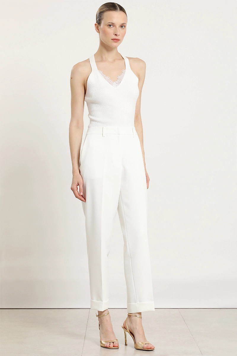 PANTALON SASTRE CON BASTILLA, CRUDO LIOLA - 6