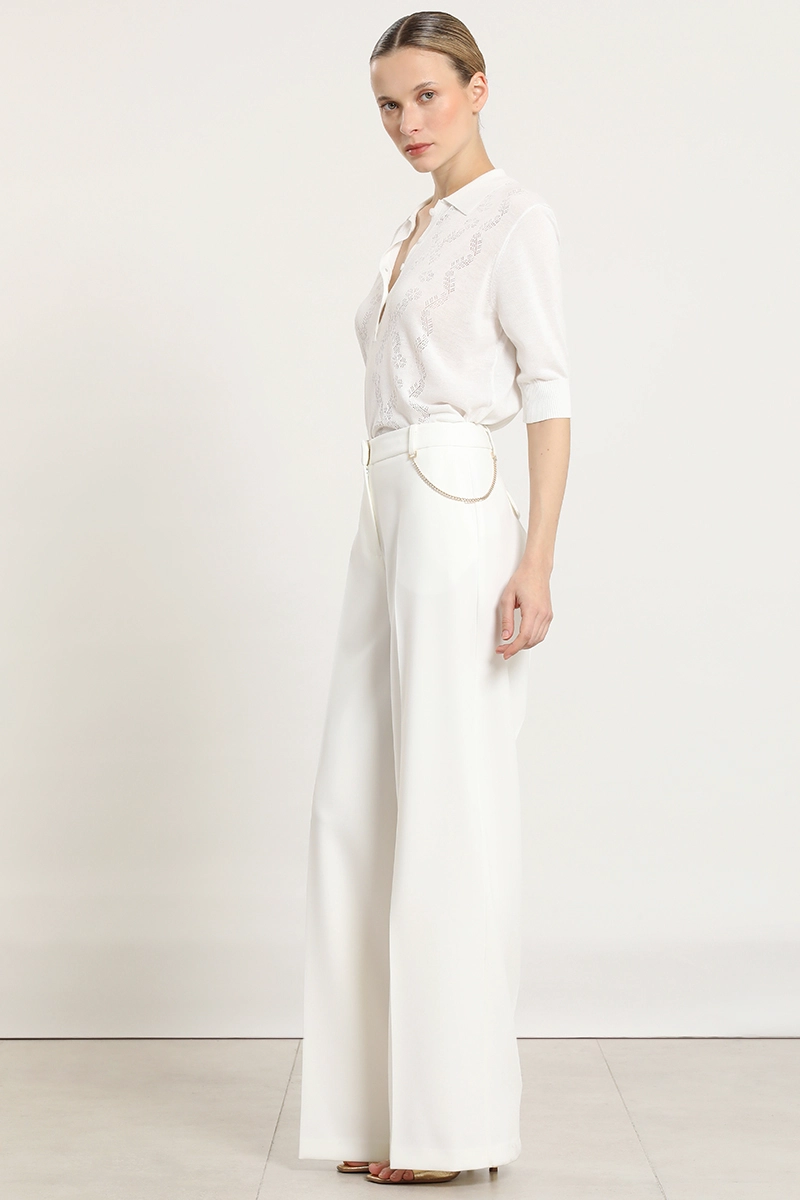 PANTALON ANCHO CON CADENA, CRUDO LIOLA - 2