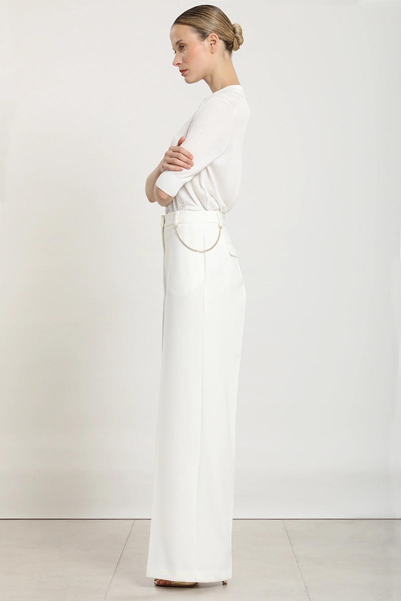 PANTALON ANCHO CON CADENA, CRUDO LIOLA - 3