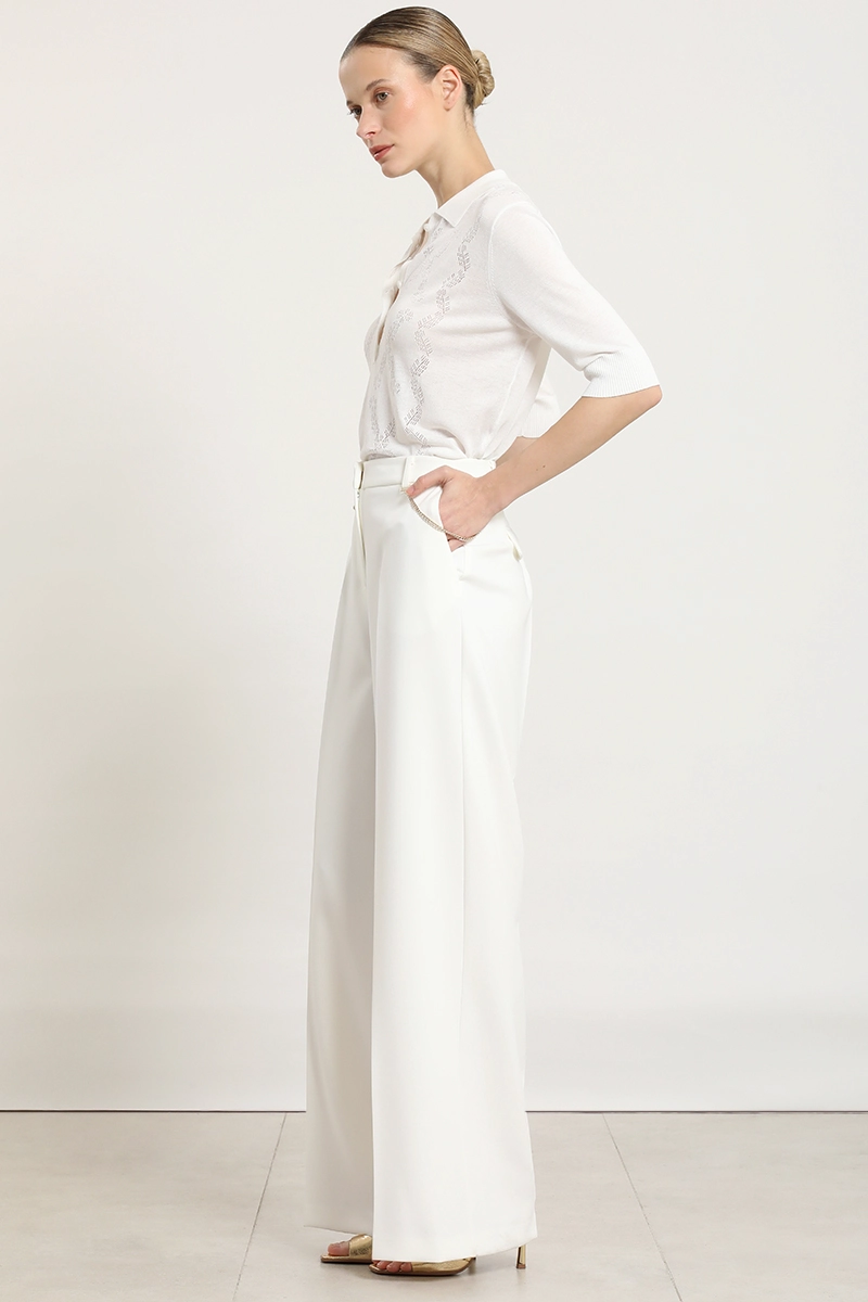 PANTALON ANCHO CON CADENA, CRUDO LIOLA - 4