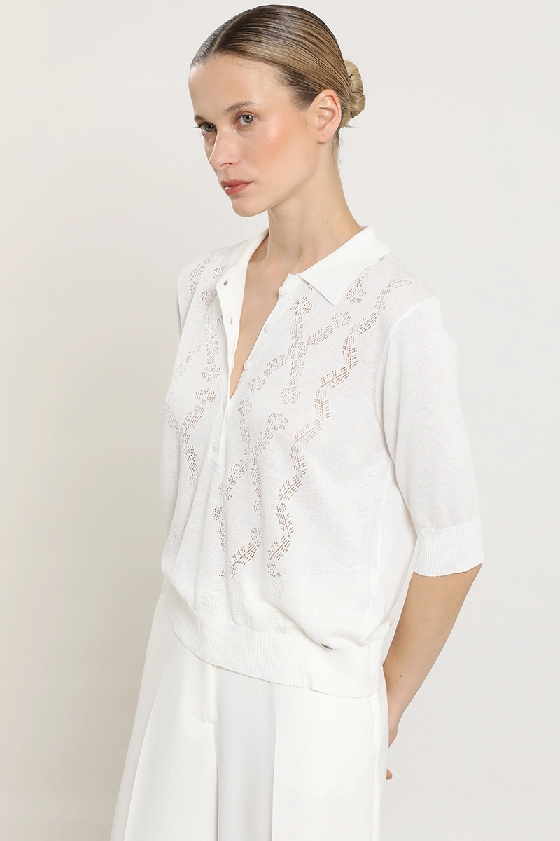 TOP PUNTO, CUELLO CAMISERO, CRUDO LIOLA - 3