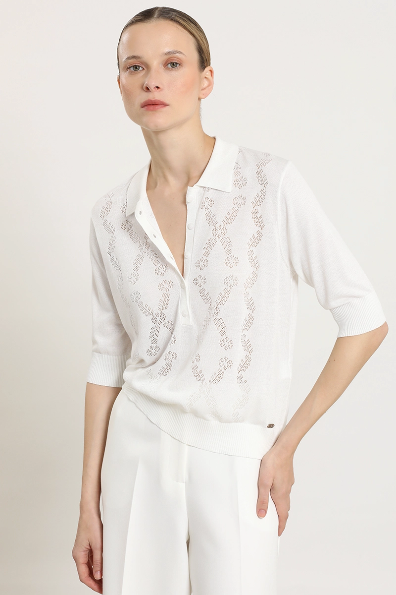 TOP PUNTO, CUELLO CAMISERO, CRUDO LIOLA - 4