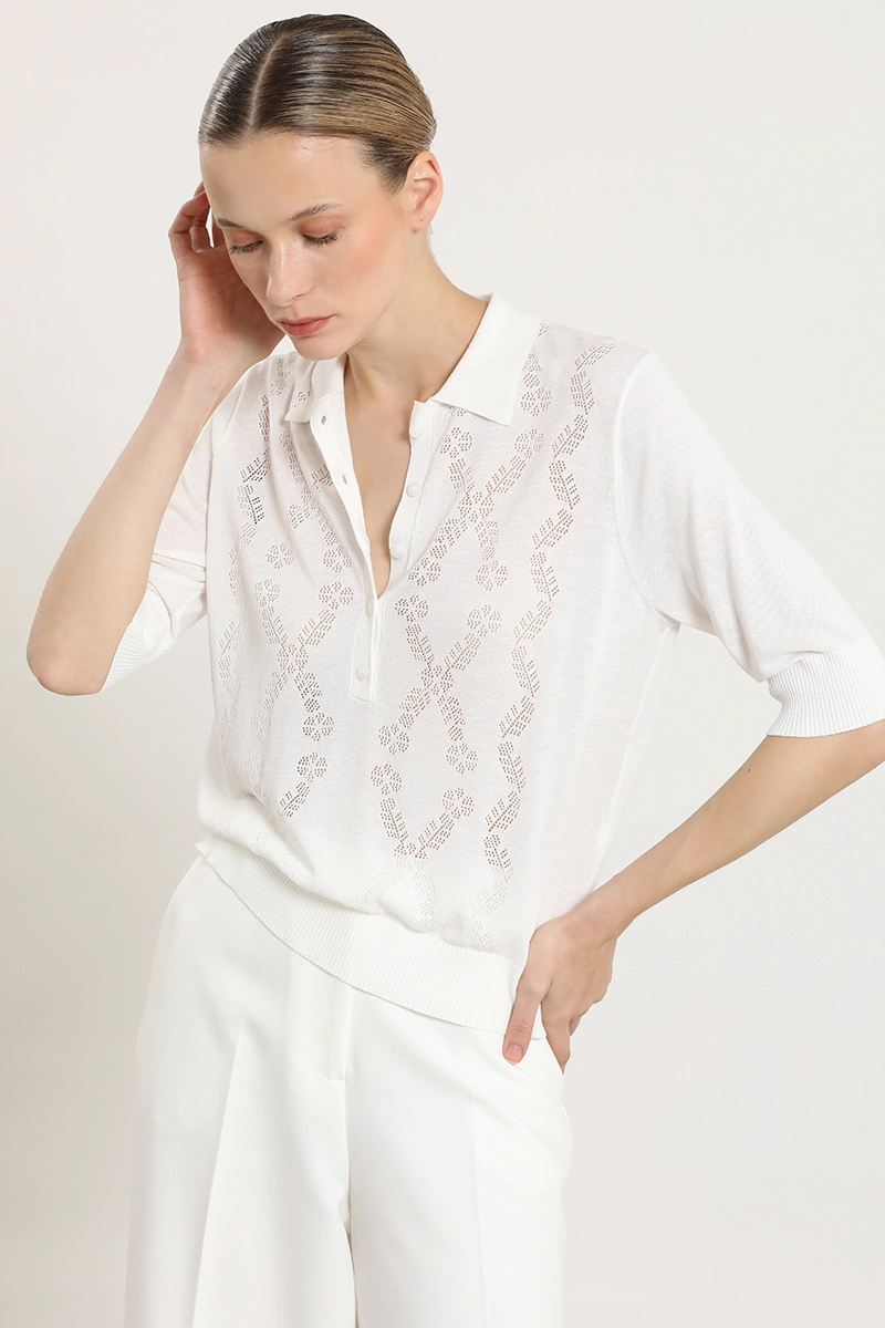 TOP PUNTO, CUELLO CAMISERO, CRUDO LIOLA - 6