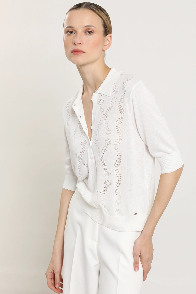 TOP PUNTO, CUELLO CAMISERO, CRUDO LIOLA - 7