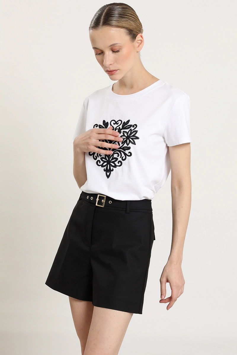 SHORT CON CINTURON, NEGRO LIOLA - 7