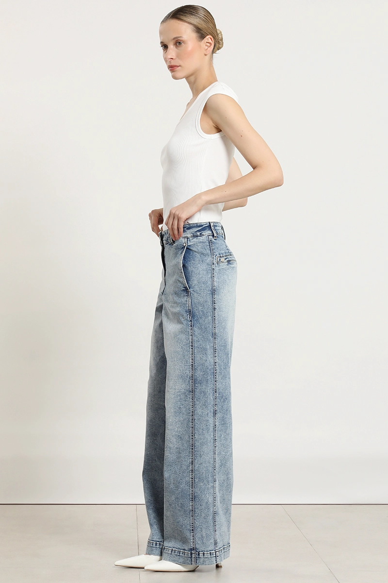 JEANS PALAZZO, TIRO ALTO, CELESTE LIOLA - 3