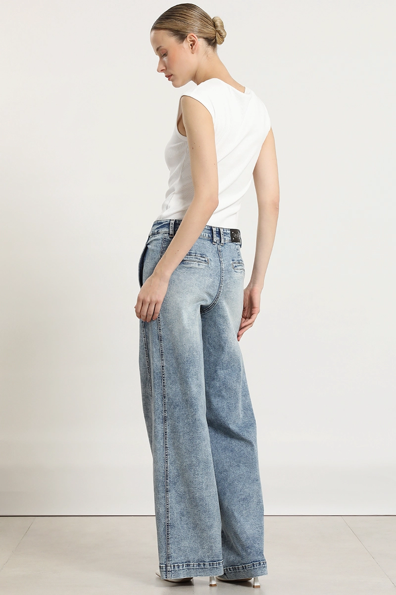 JEANS PALAZZO, TIRO ALTO, CELESTE LIOLA - 6