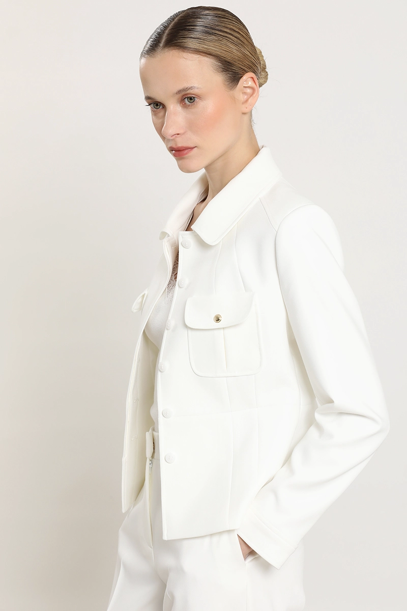 CHAQUETA ENTALLADA, BOLSILLO PARCHE, CRUDO LIOLA - 4