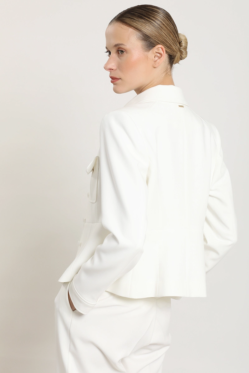 CHAQUETA ENTALLADA, BOLSILLO PARCHE, CRUDO LIOLA - 7
