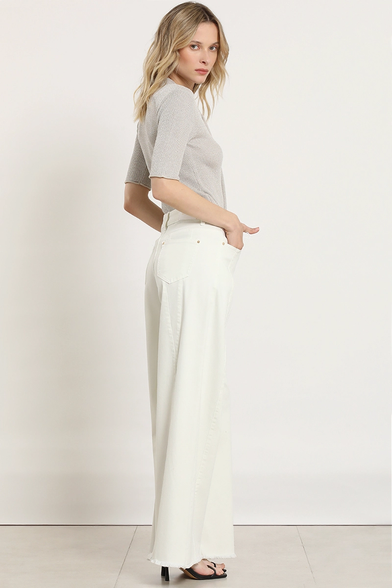 JEANS COLOR EXTRA PALAZZO, CRUDO LIOLA - 5