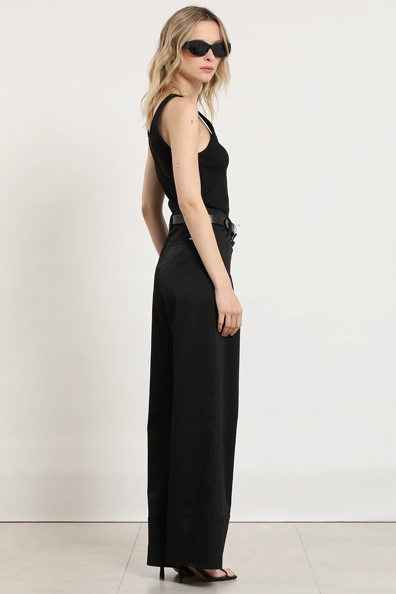 PANTALON PALAZZO, TIRO ALTO, NEGRO LIOLA - 7