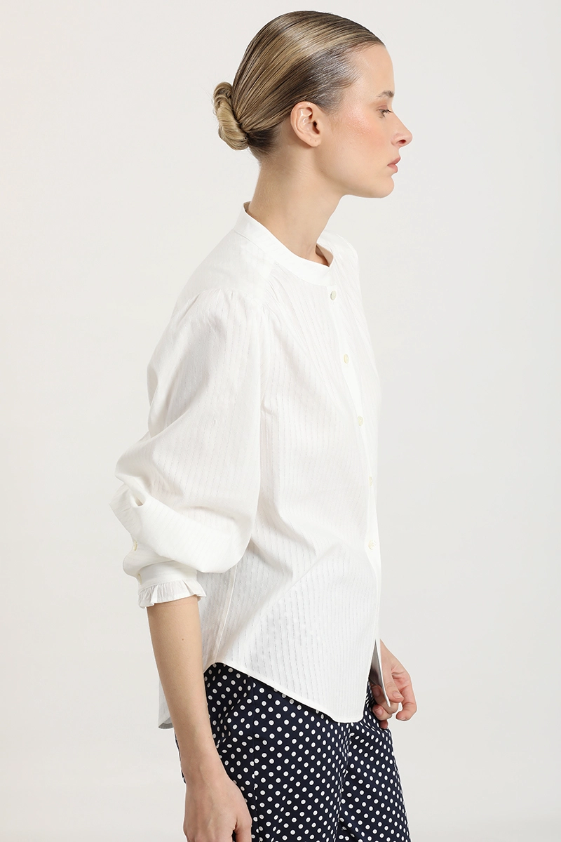 BLUSA ALGODON, FANTASIA RAYAS, CRUDO LIOLA - 6