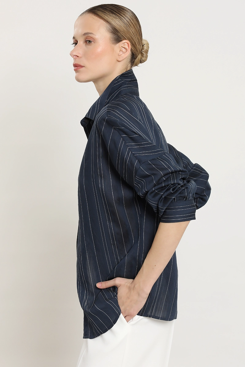 BLUSA FANTASIA RAYAS, AZUL LIOLA - 1