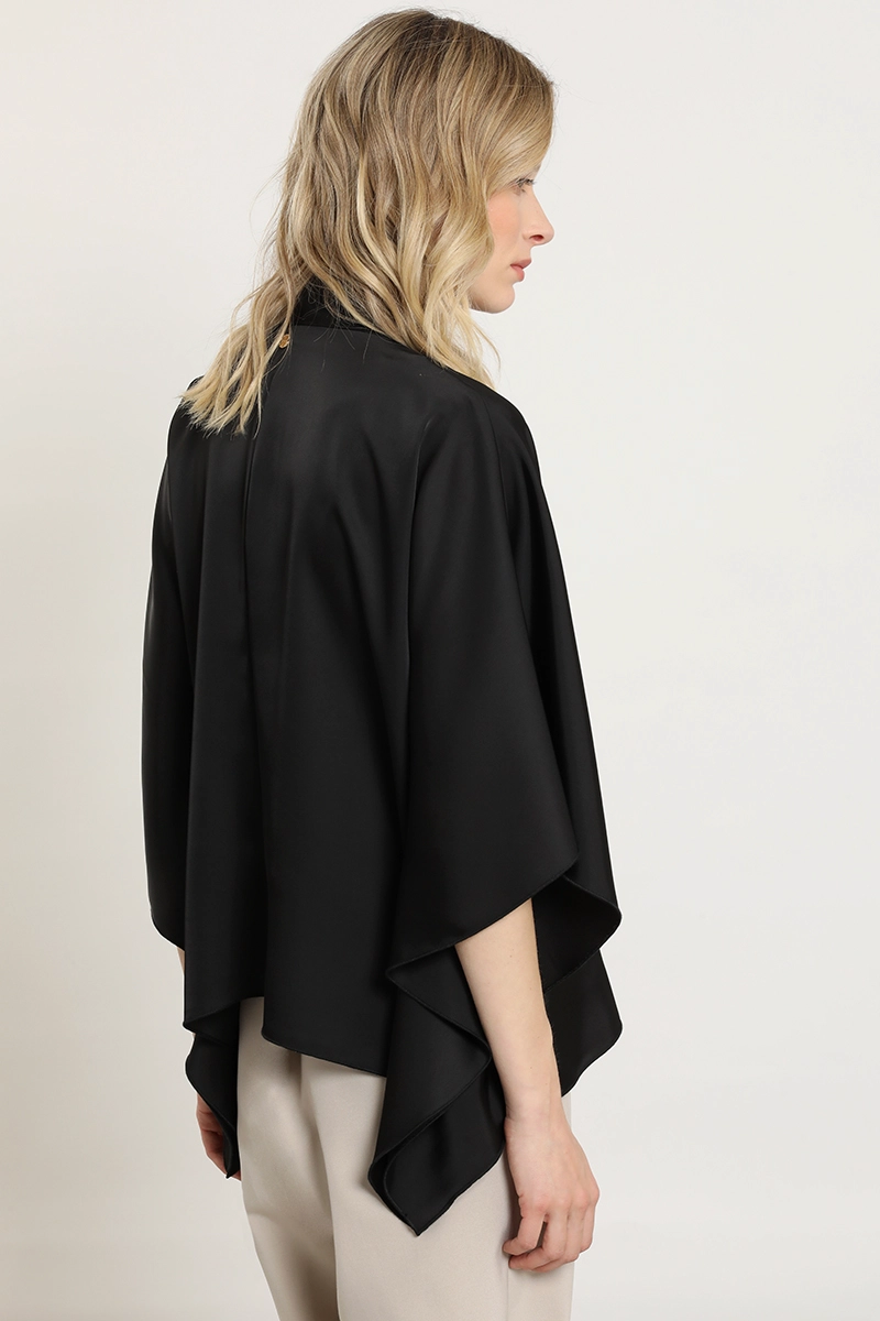 BLUSA TUNICA, SATIN LAZADA, NEGRO LIOLA - 7