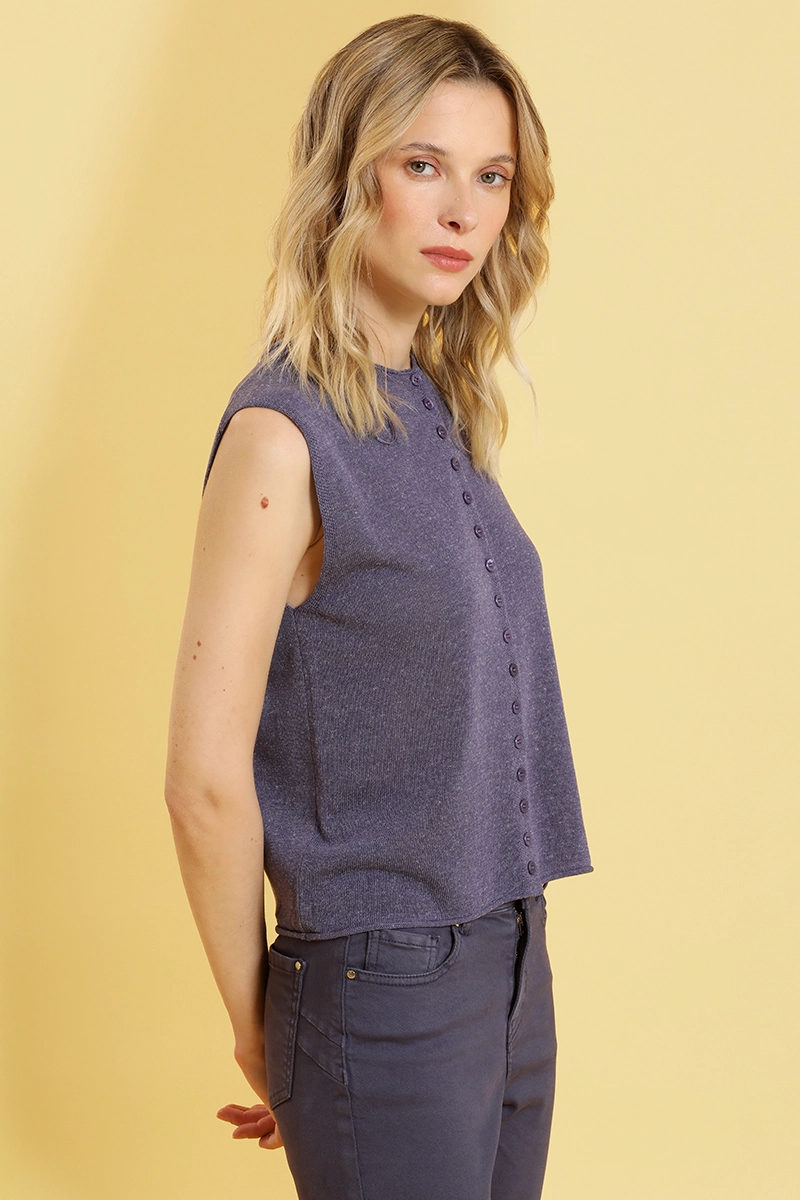 CARDIGAN PUNTO, AZUL LIOLA - 2