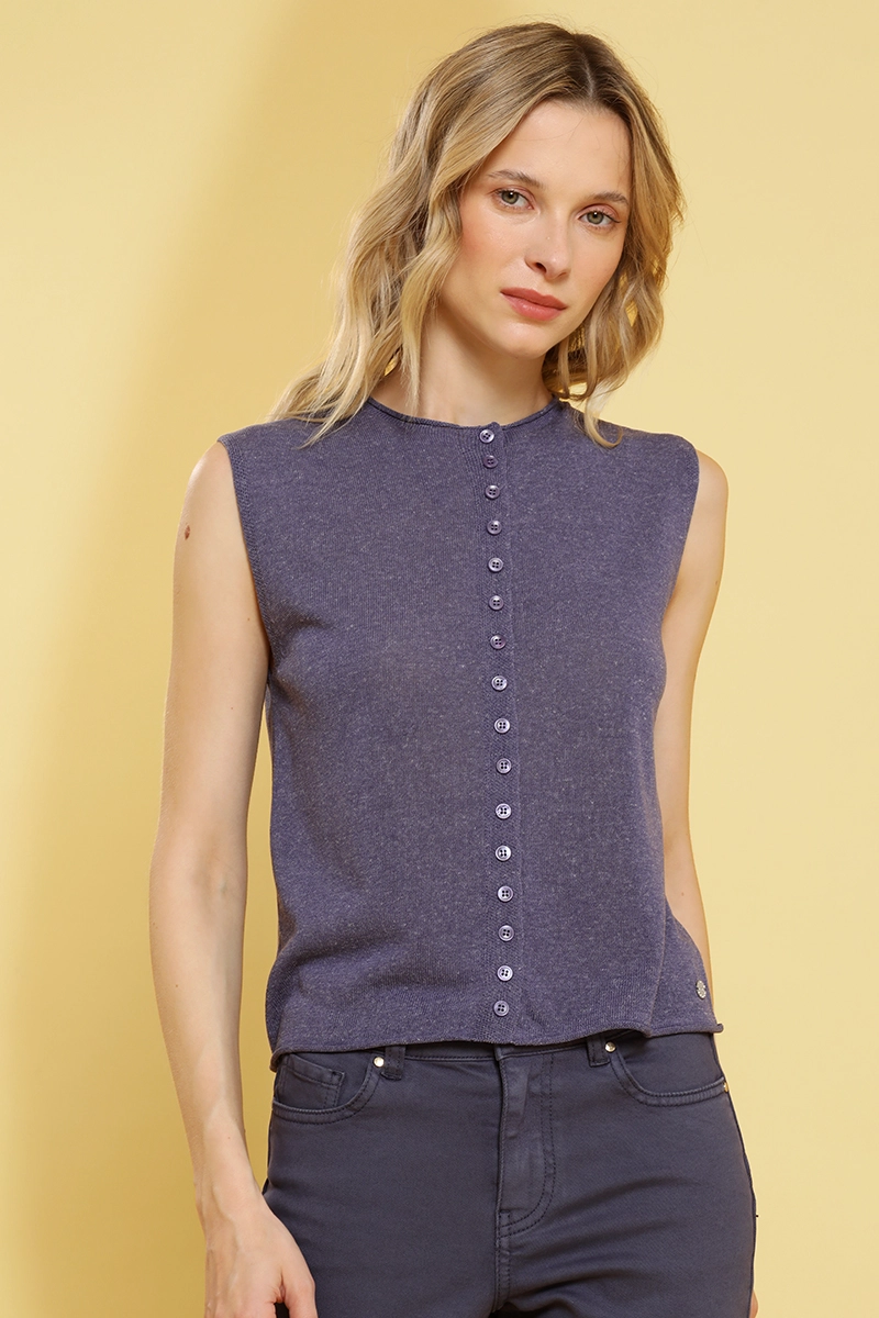 CARDIGAN PUNTO, AZUL LIOLA - 5