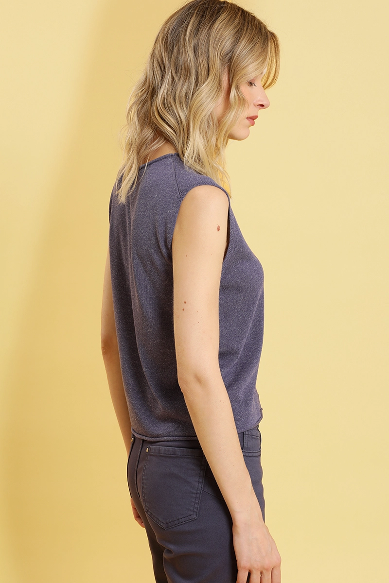 CARDIGAN PUNTO, AZUL LIOLA - 6