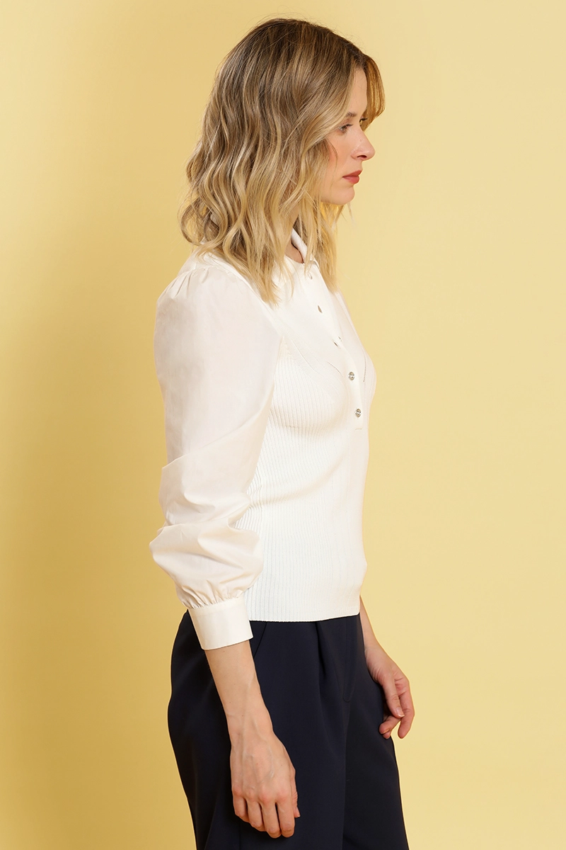 JERSEY PUNTO, MIX POPLIN, CRUDO LIOLA - 5