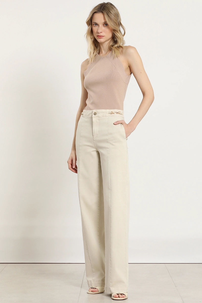 JEANS COLOR STRAIGHT, BEIGE LIOLA - 1