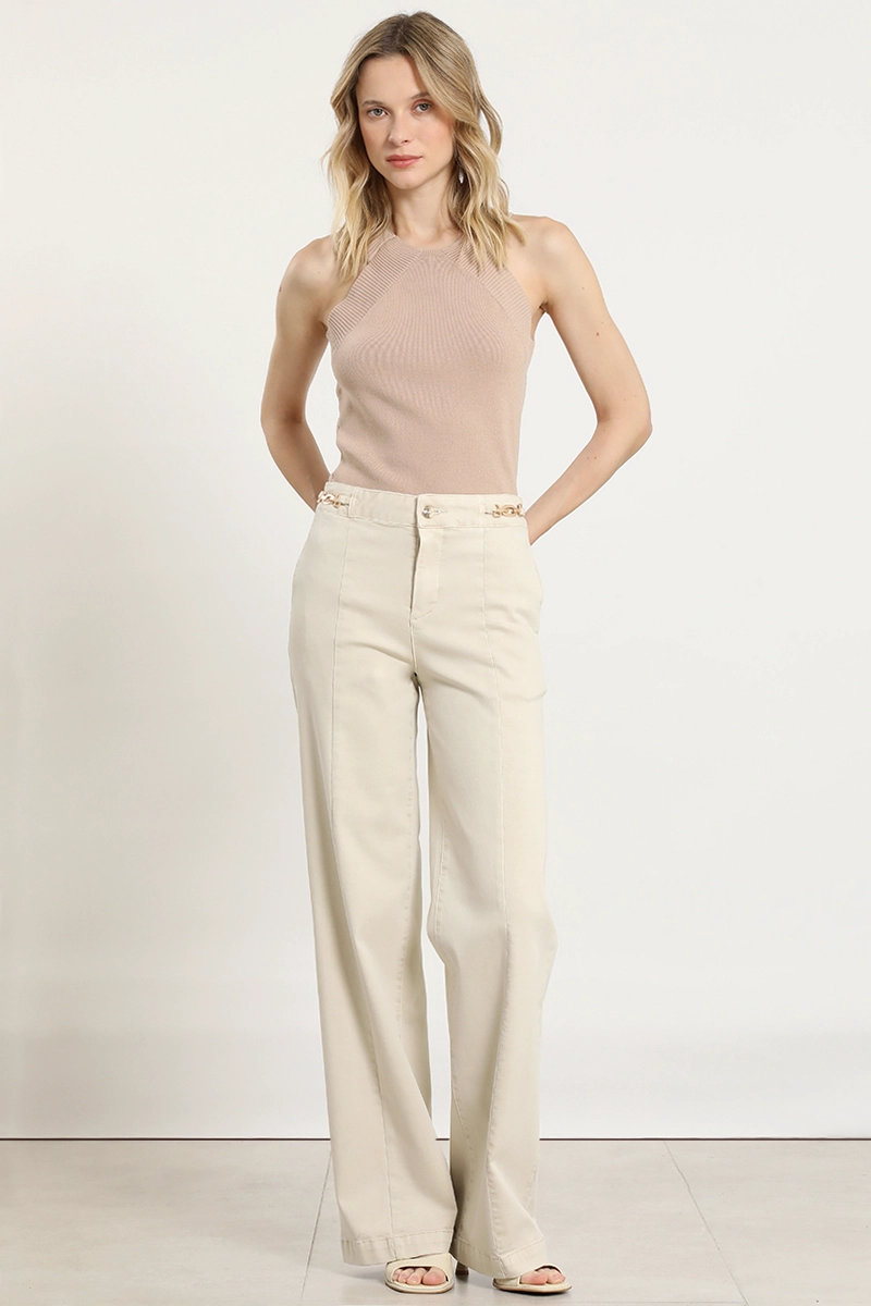 JEANS COLOR STRAIGHT, BEIGE LIOLA - 2