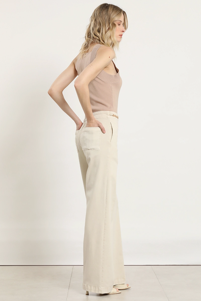 JEANS COLOR STRAIGHT, BEIGE LIOLA - 5