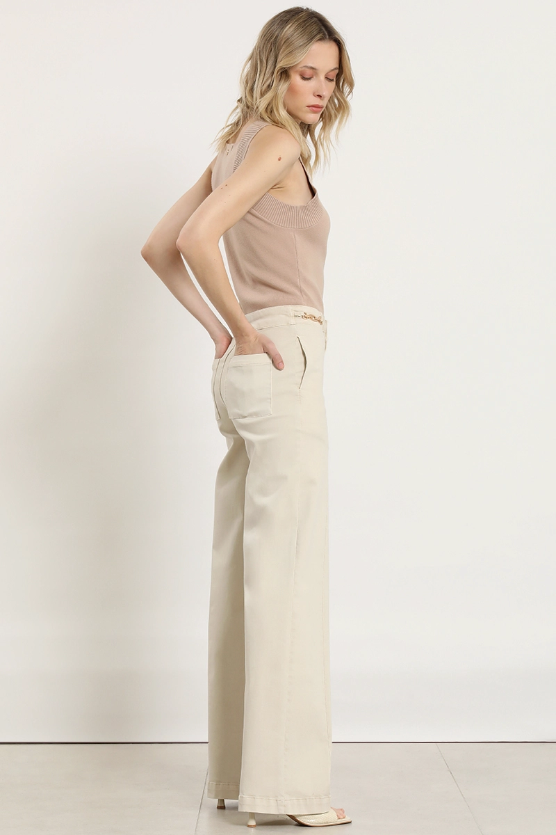JEANS COLOR STRAIGHT, BEIGE LIOLA - 7