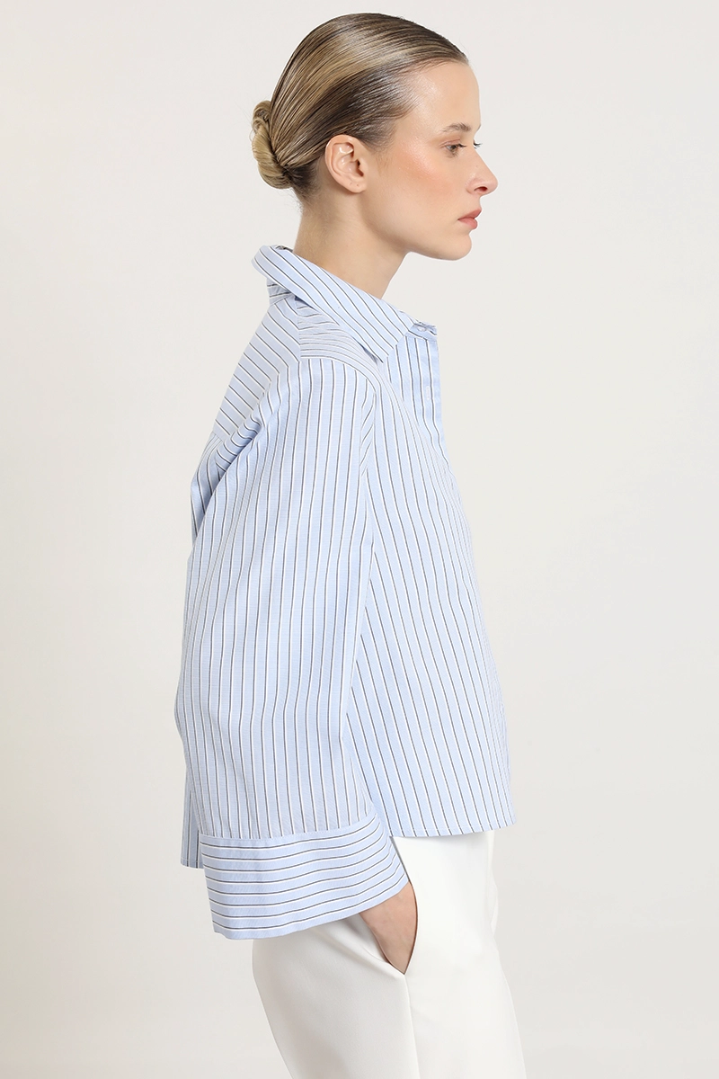 BLUSA CROP FANTASIA RAYAS, CELESTE LIOLA - 5