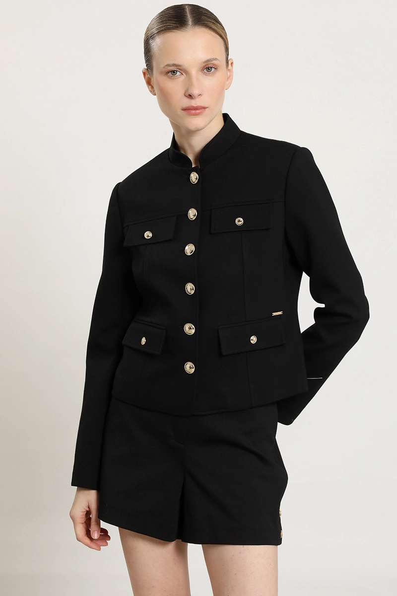 CHAQUETA BOTONES FANTASIA, NEGRO LIOLA - 1