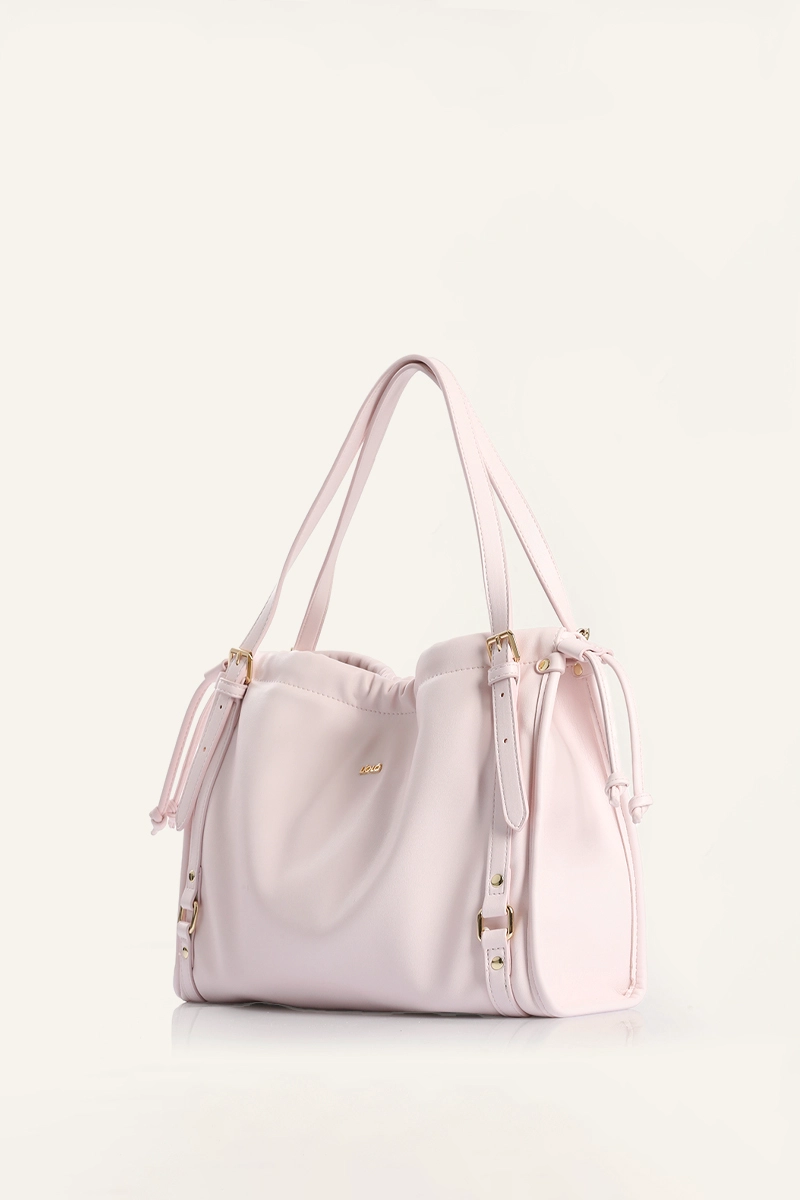 BOLSO MEDIANO SIMIL CUERO ROSA LIOLA - 2