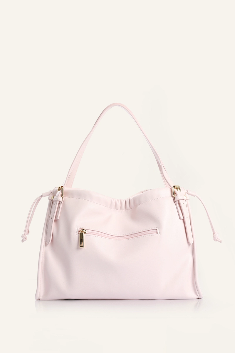 BOLSO MEDIANO SIMIL CUERO ROSA LIOLA - 3