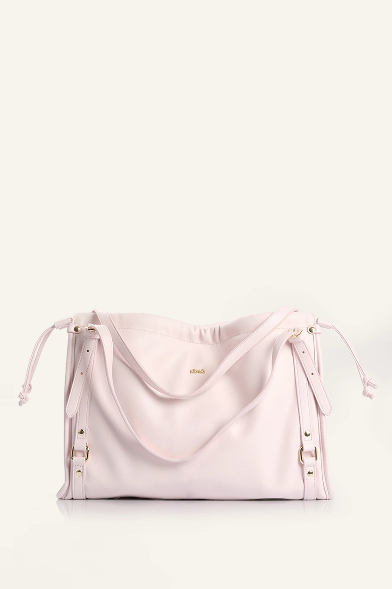BOLSO MEDIANO SIMIL CUERO ROSA LIOLA - 4