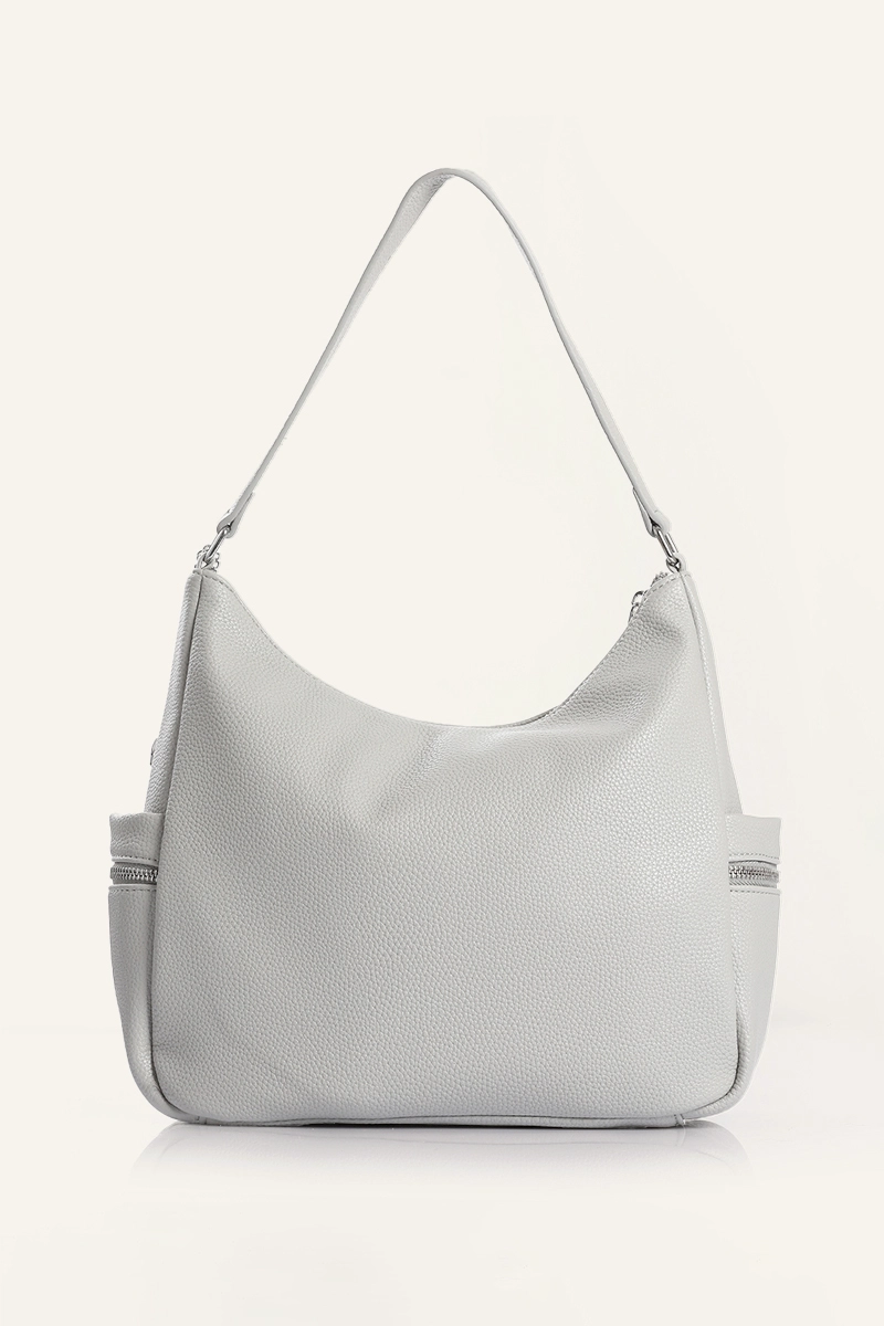 CARTERA CHARM SIMIL CUERO GRIS LIOLA - 3