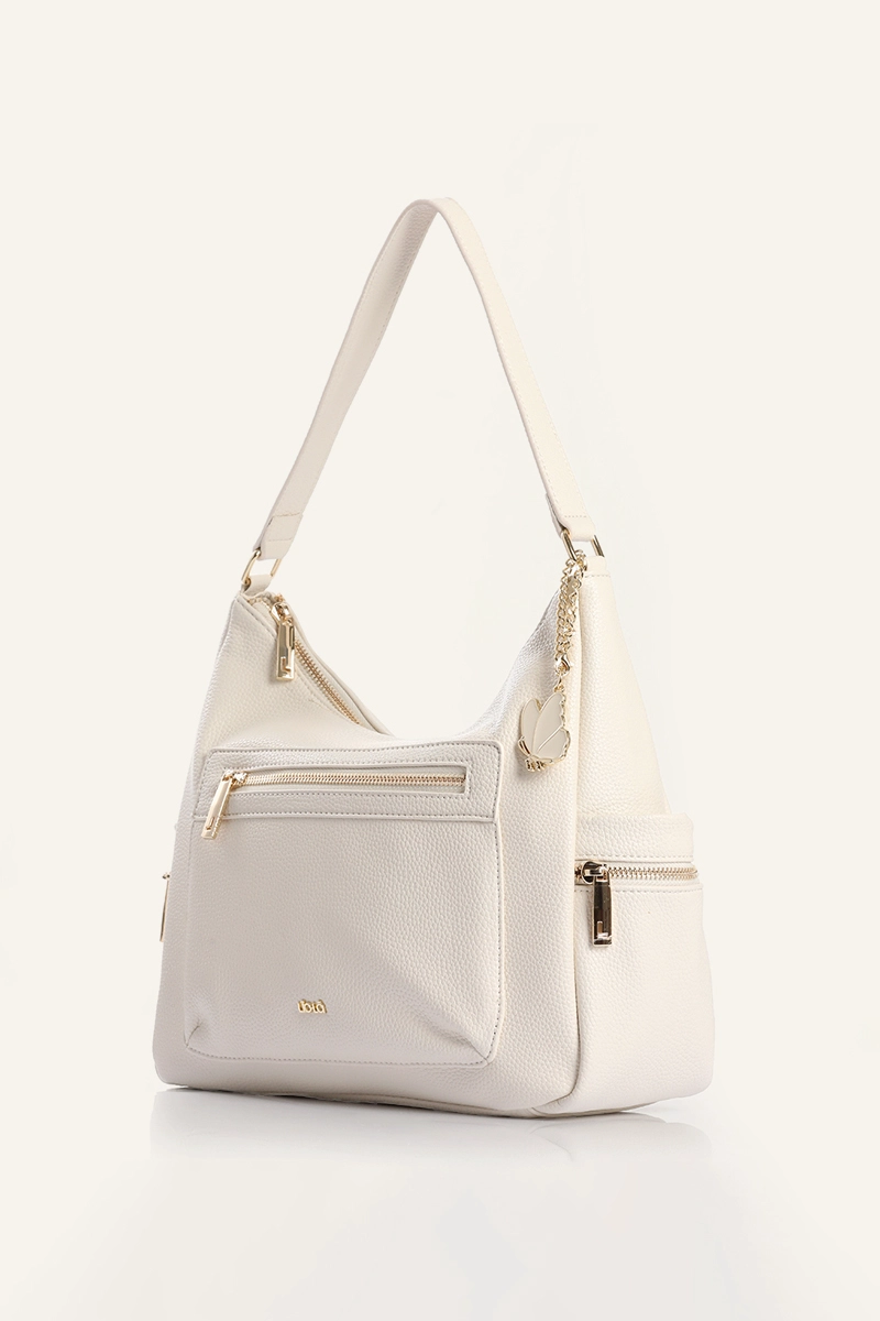 CARTERA CHARM SIMIL CUERO BEIGE LIOLA - 2