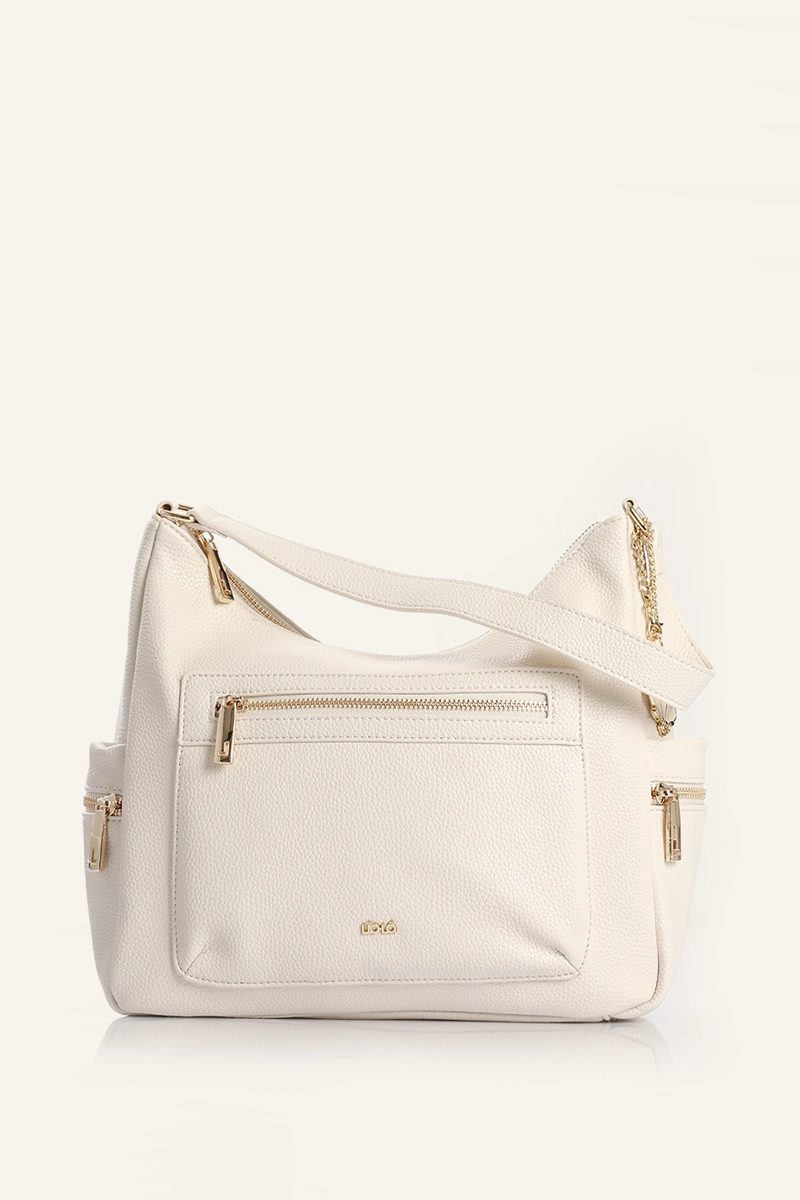 CARTERA CHARM SIMIL CUERO BEIGE LIOLA - 4