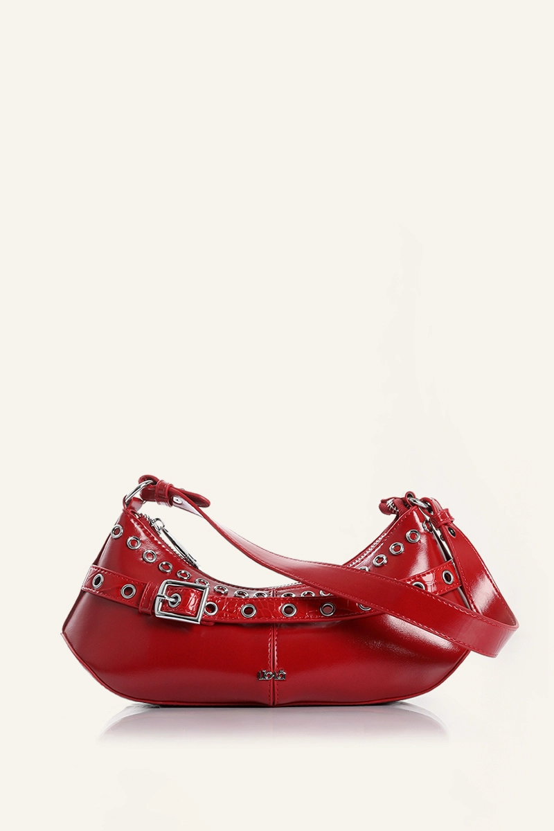 CARTERA OJETILLOS SIMIL CUERO ROJO LIOLA - 4