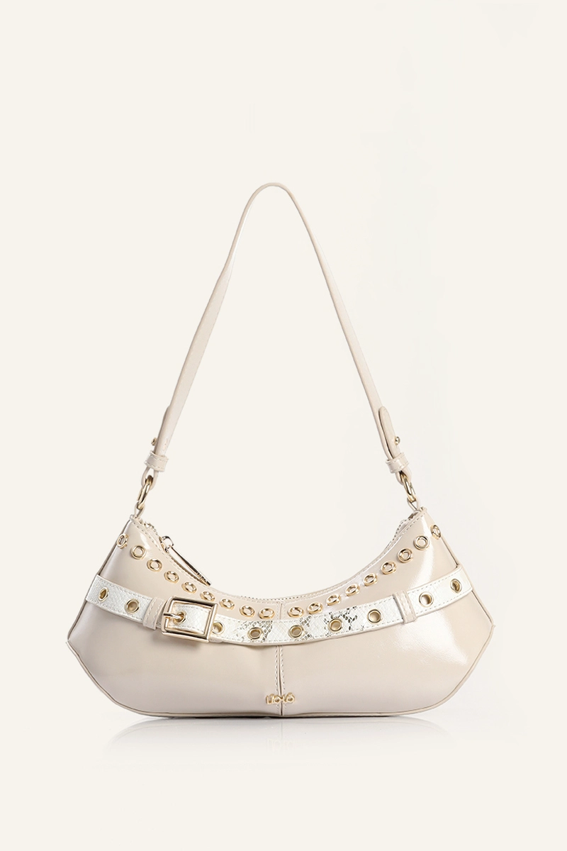 CARTERA OJETILLOS SIMIL CUERO BEIGE LIOLA - 1