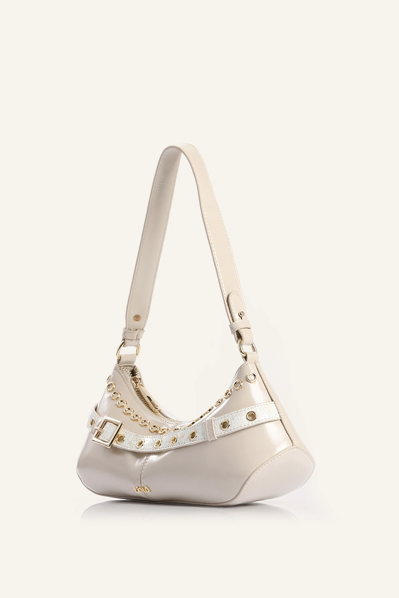 CARTERA OJETILLOS SIMIL CUERO BEIGE LIOLA - 2